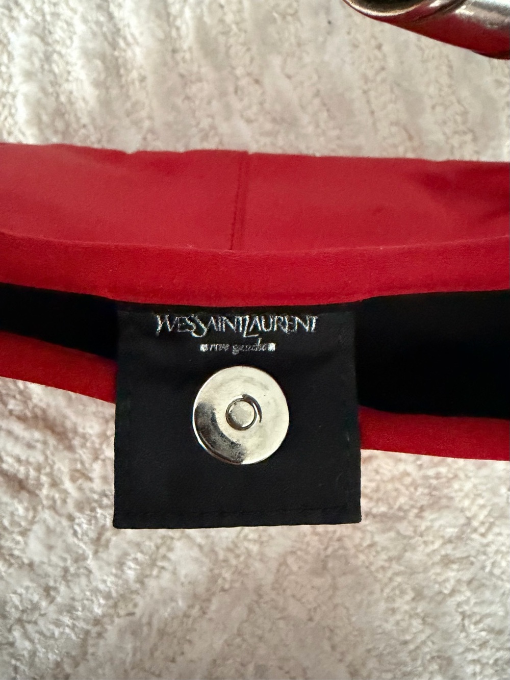 Rare Vintage YSL Mombasa | Red Silk Satin | Tom Ford era Yves Saint Laurent - Picture 8 of 17